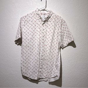 Cactus Man Flamingo Ricky Singh Mens Casual Slim Fit shirt Size L Large